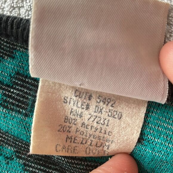 David Wayne’s women vintage fleece cardigan jersey open button cardigan 80s 90s - Picture 6 of 10